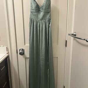 Azazie Zeya Matcha Bridesmaid Dress